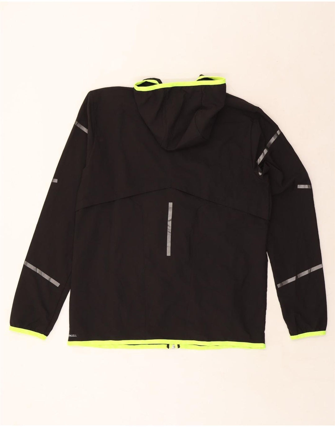 Puma Chaqueta impermeable con capucha para hombre, talla 40, nailon negro grande