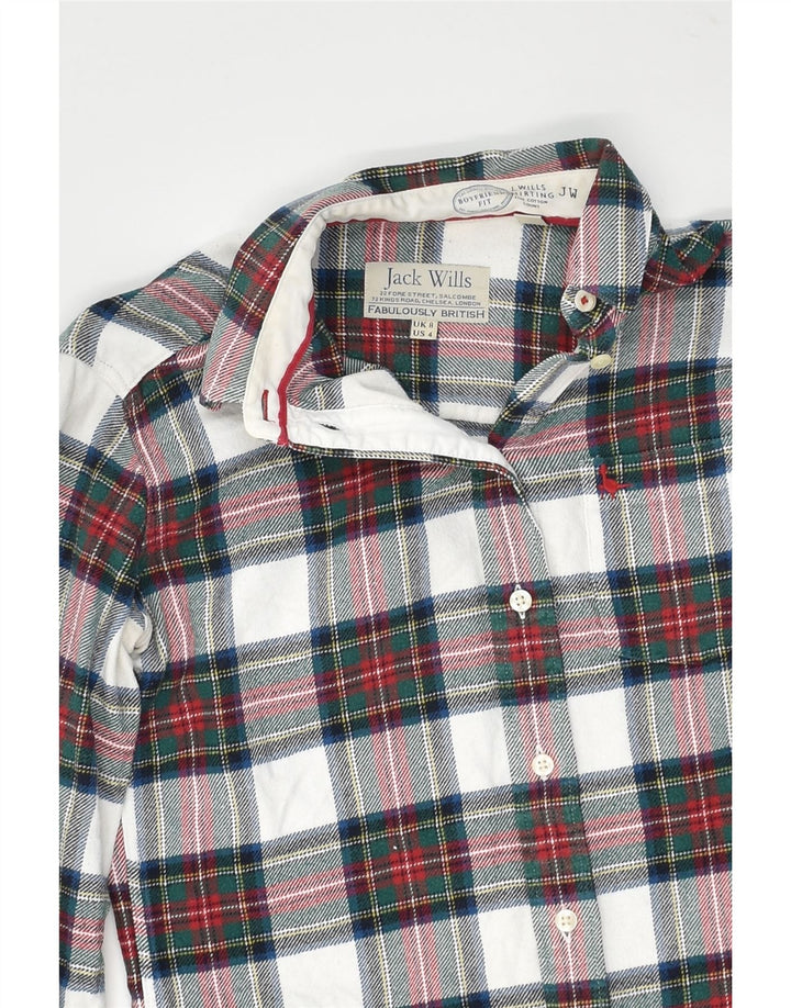 JACK WILLS Womens Shirt UK 8 Small Multicoloured Check Cotton | Vintage Jack Wills | Thrift | Second-Hand Jack Wills | Used Clothing | Messina Hembry 