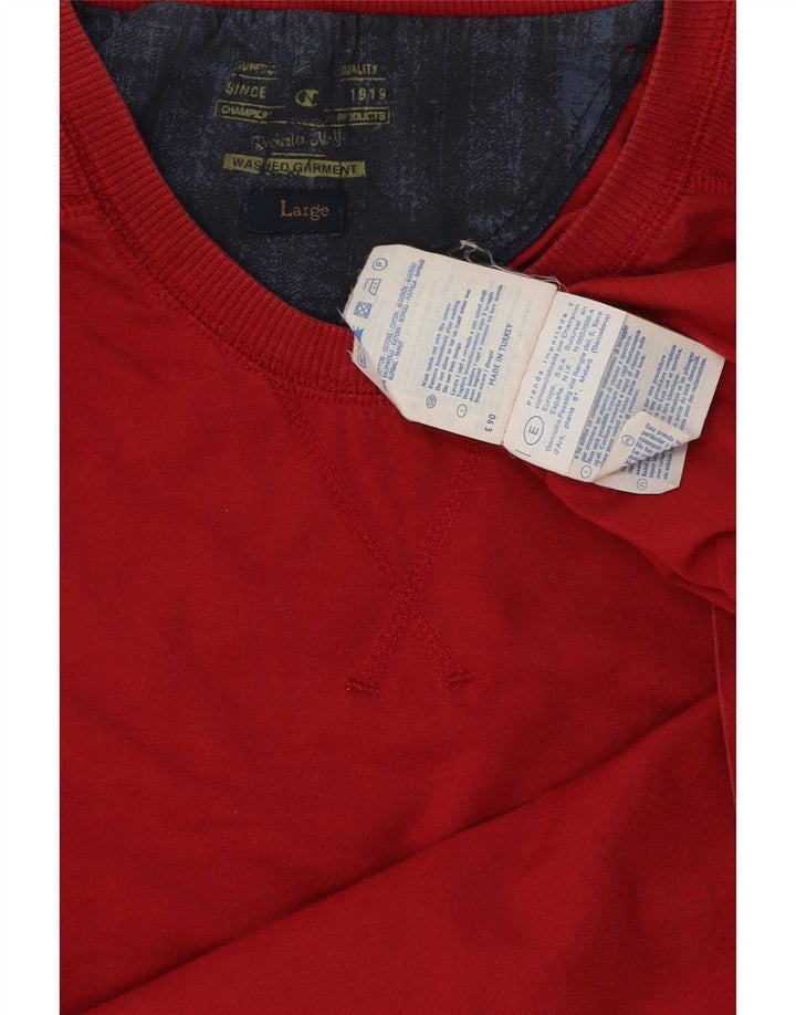 Champion Camiseta para hombre Top Large Red Cotton