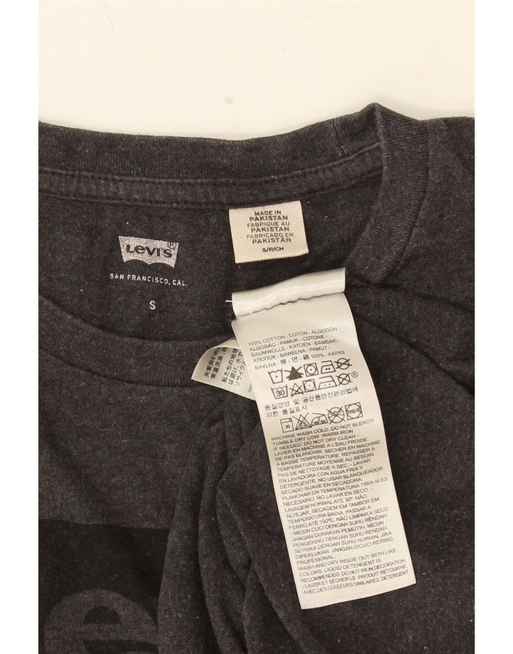 Levi's Camiseta gráfica para hombre Top pequeño de algodón moteado gris