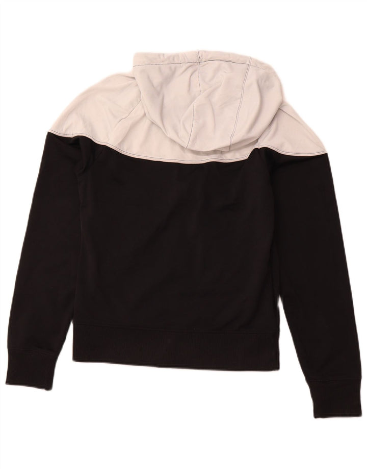 NIKE Sudadera con capucha y cremallera para mujer UK 6 XS Blanco Colorblock Poliéster
