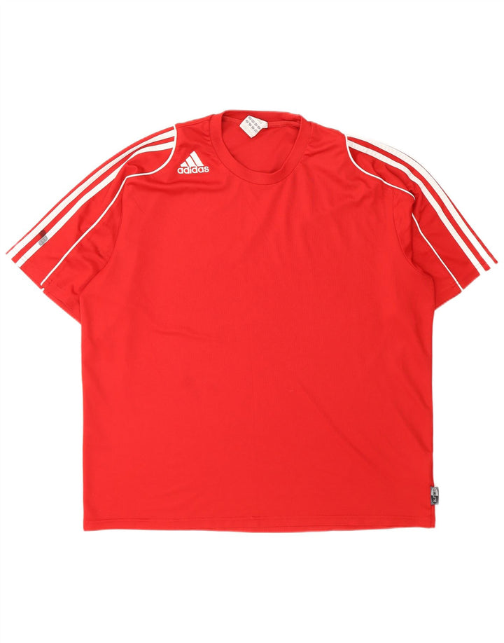 ADIDAS Camiseta gráfica Climalite para hombre Top XL Poliéster rojo