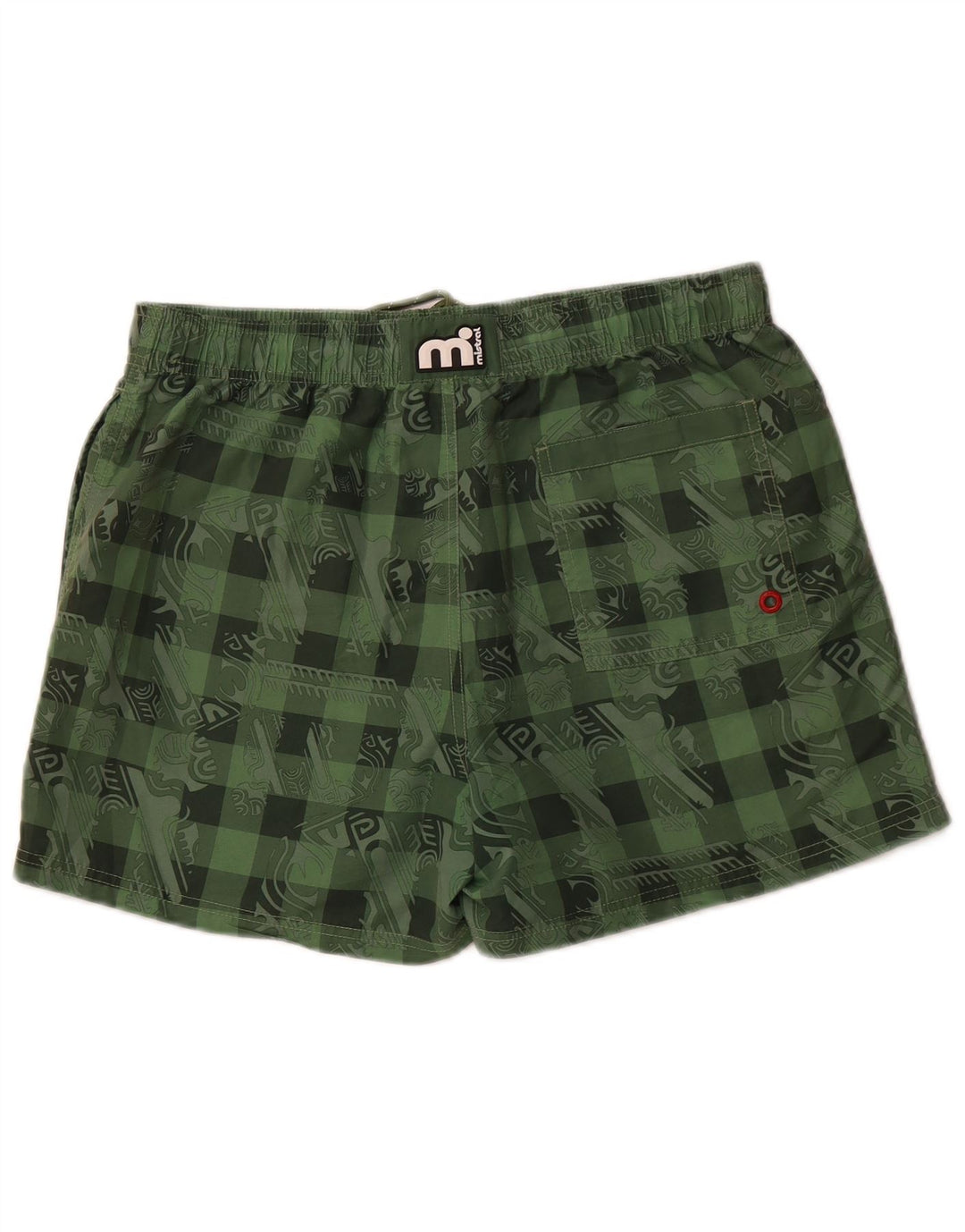 MISTRAL Bañador con estampado gráfico para hombre, poliéster verde grande