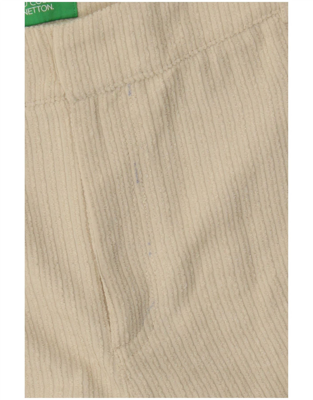 Benetton Pantalones Cortos De Pana Para Mujer UK 42 Medium W28 Poliéster Beige