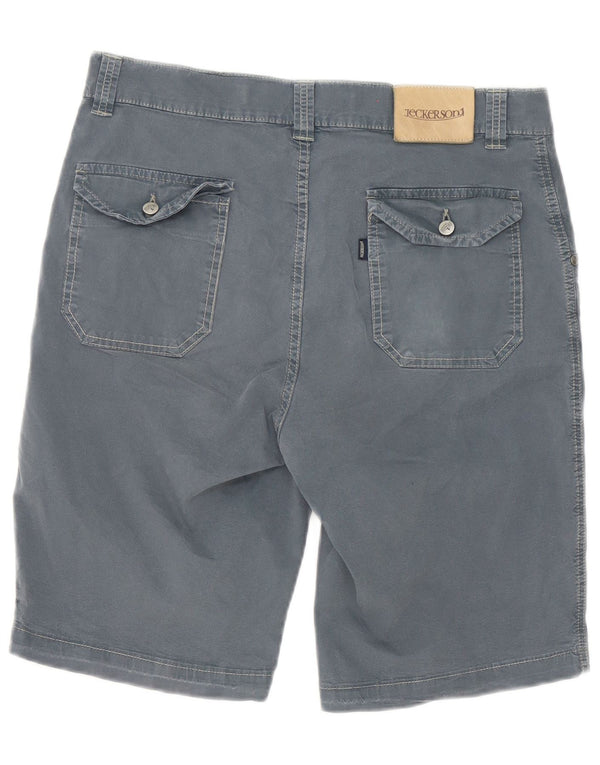 Jeckerson Pantalones cortos casuales para hombre W32 Algodón gris medio