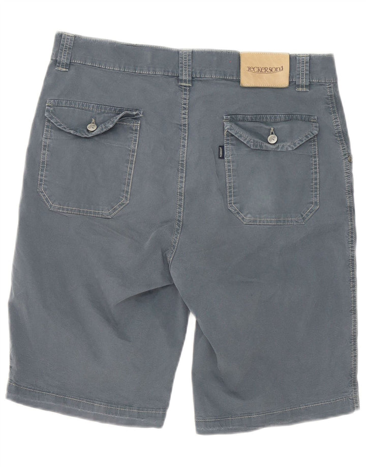 Jeckerson Pantalones cortos casuales para hombre W32 Algodón gris medio