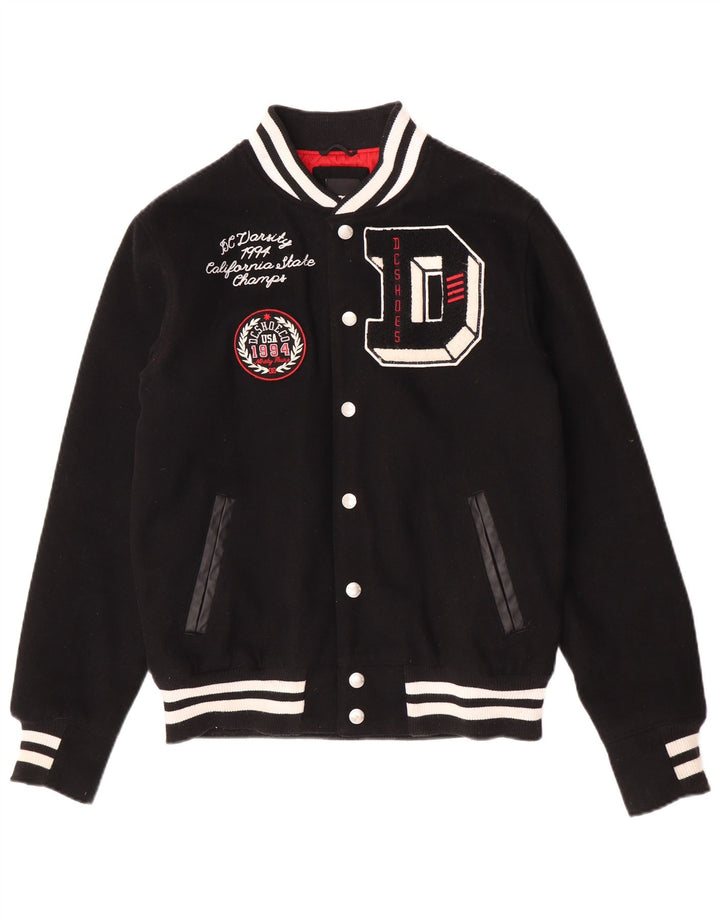 DC Mens Graphic Varsity Jacket UK 36 Small Lana Negra