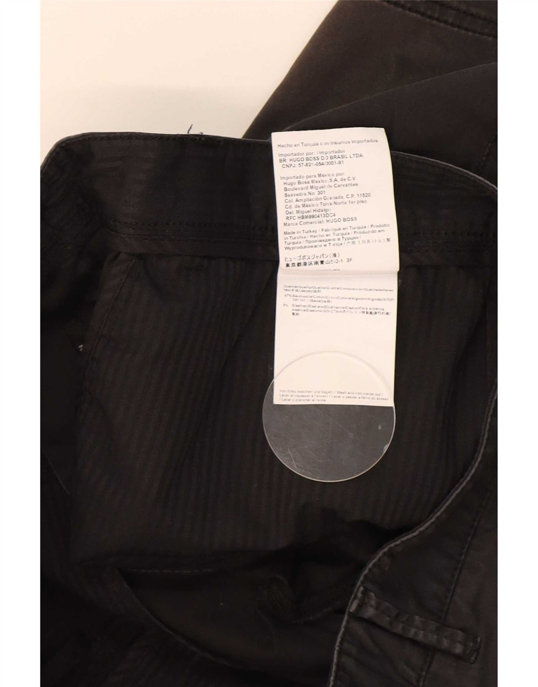 Hugo Boss Mens Chino Shorts W28 Pequeño Algodón Negro