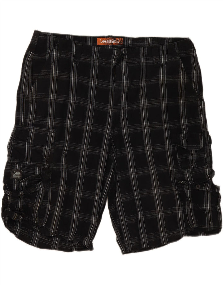 Pantalones cortos tipo cargo Lee para hombre W40 XL Algodón a cuadros negros