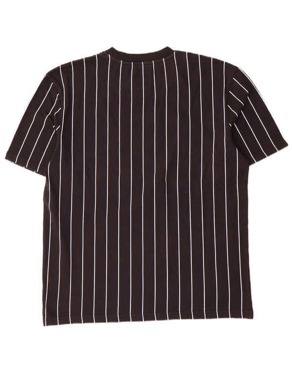 Karl Kani - Camiseta para hombre, talla pequeña, algodón a rayas, color negro