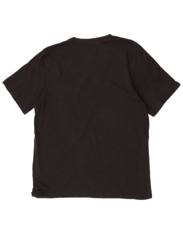 Jack & Jones Hombre Slim Fit Graphic T-Shirt Top Grande Negro Algodón Calavera