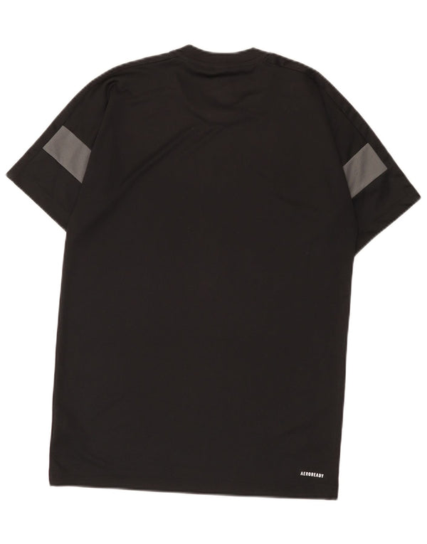 Adidas Hombre Aeroready Camiseta Top Pequeño Negro Colorblock Poliéster