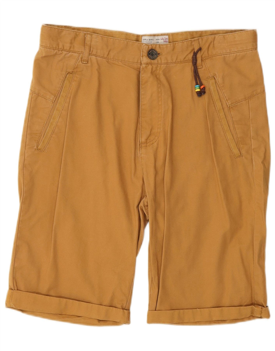 Zara Pantalones Cortos Cargo para Niños 13-14 Años W28 Algodón Marrón