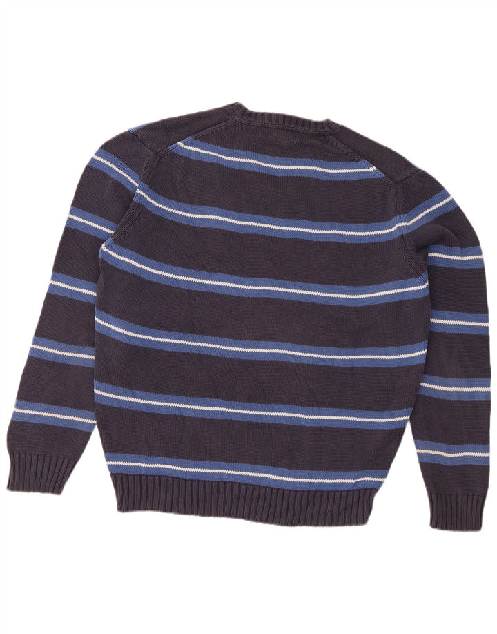 Zara Hombre Jersey Con Cuello En V Jersey Grande Gris Rayas