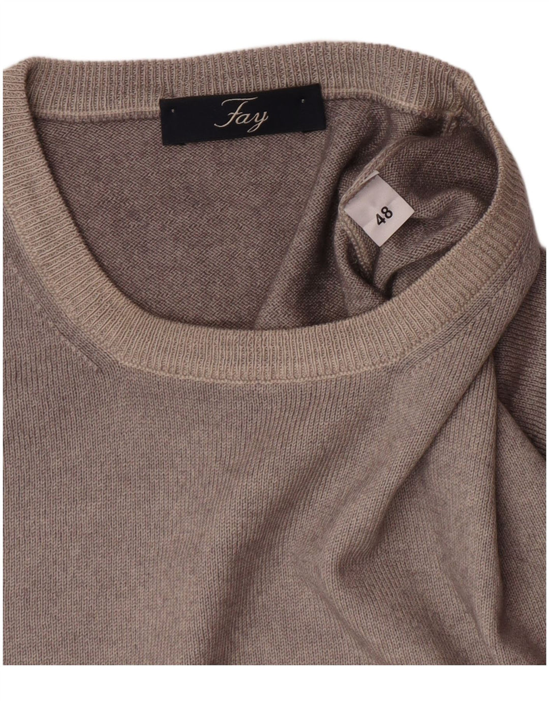 Fay Jersey de cuello redondo para hombre IT 48 Gris medio