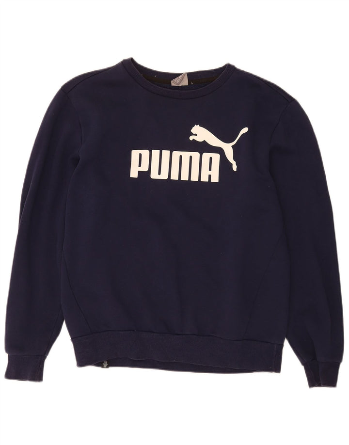 Puma Hombre Sudadera Gráfica Jumper Medium Azul Marino Algodón