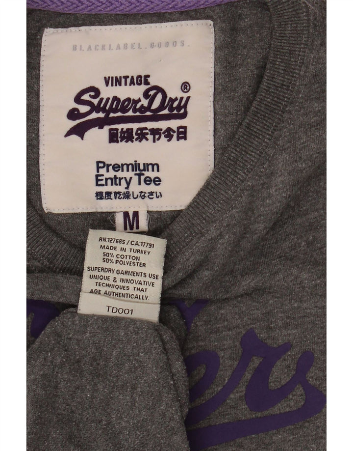 Superdry Camiseta Gráfica De Algodón Gris Medio Para Hombre