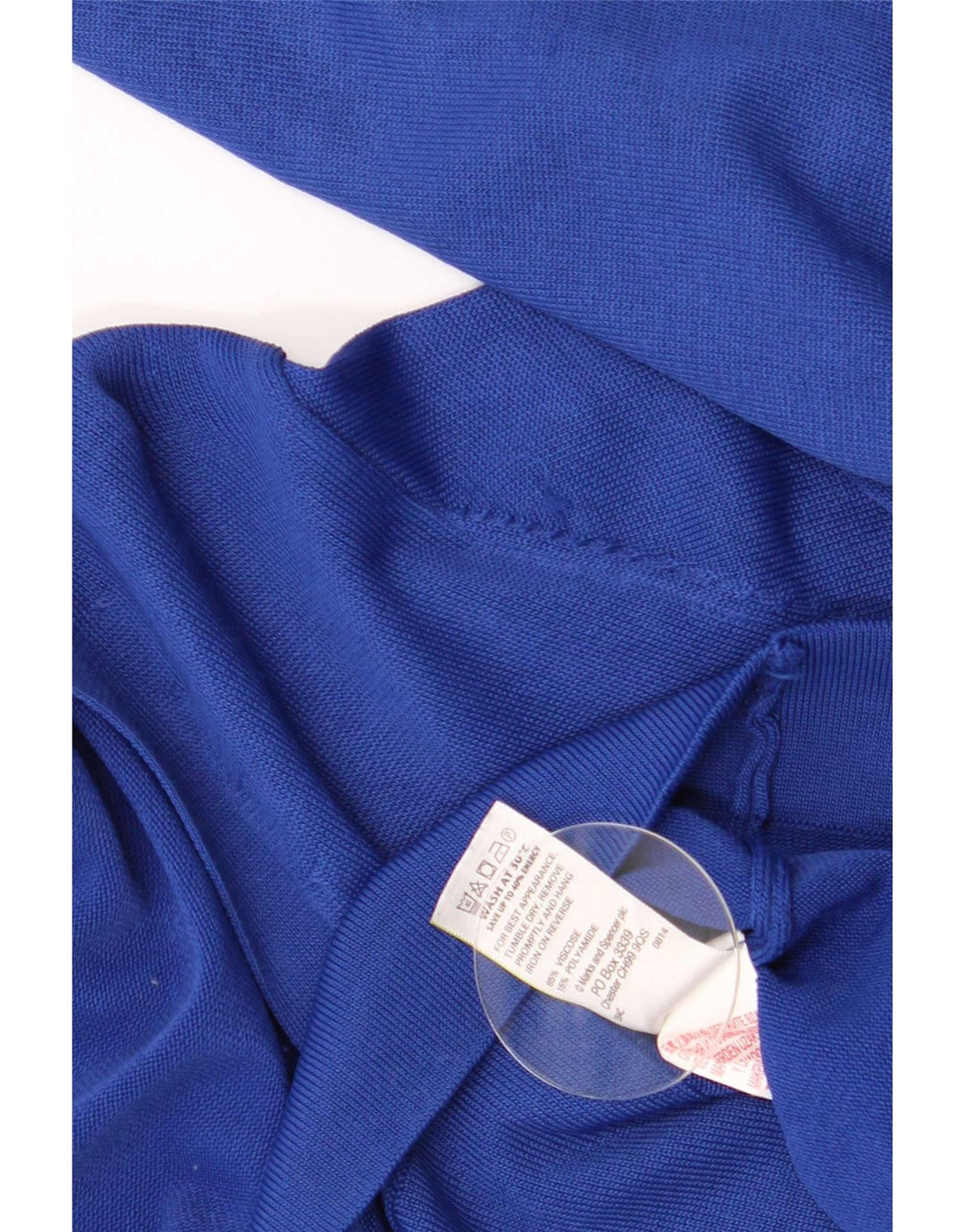 Marks & Spencer - Cárdigan para mujer, talla 40, talla grande, lino azul