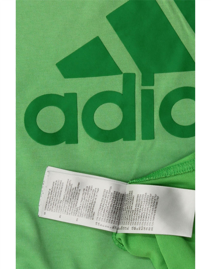 ADIDAS Camiseta gráfica para hombre Top grande verde