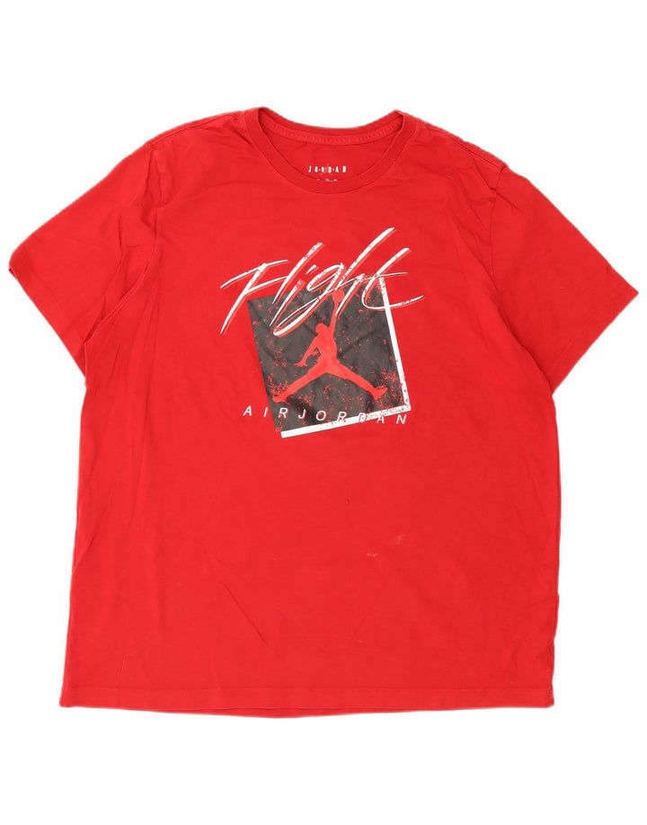 Jordan Camiseta gráfica para hombre Top 2XL Algodón rojo