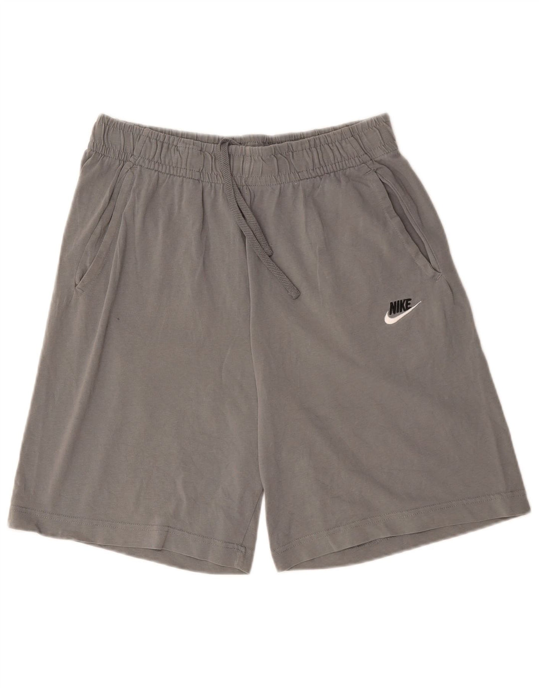 Pantalones cortos deportivos Nike para hombre de algodón gris medio
