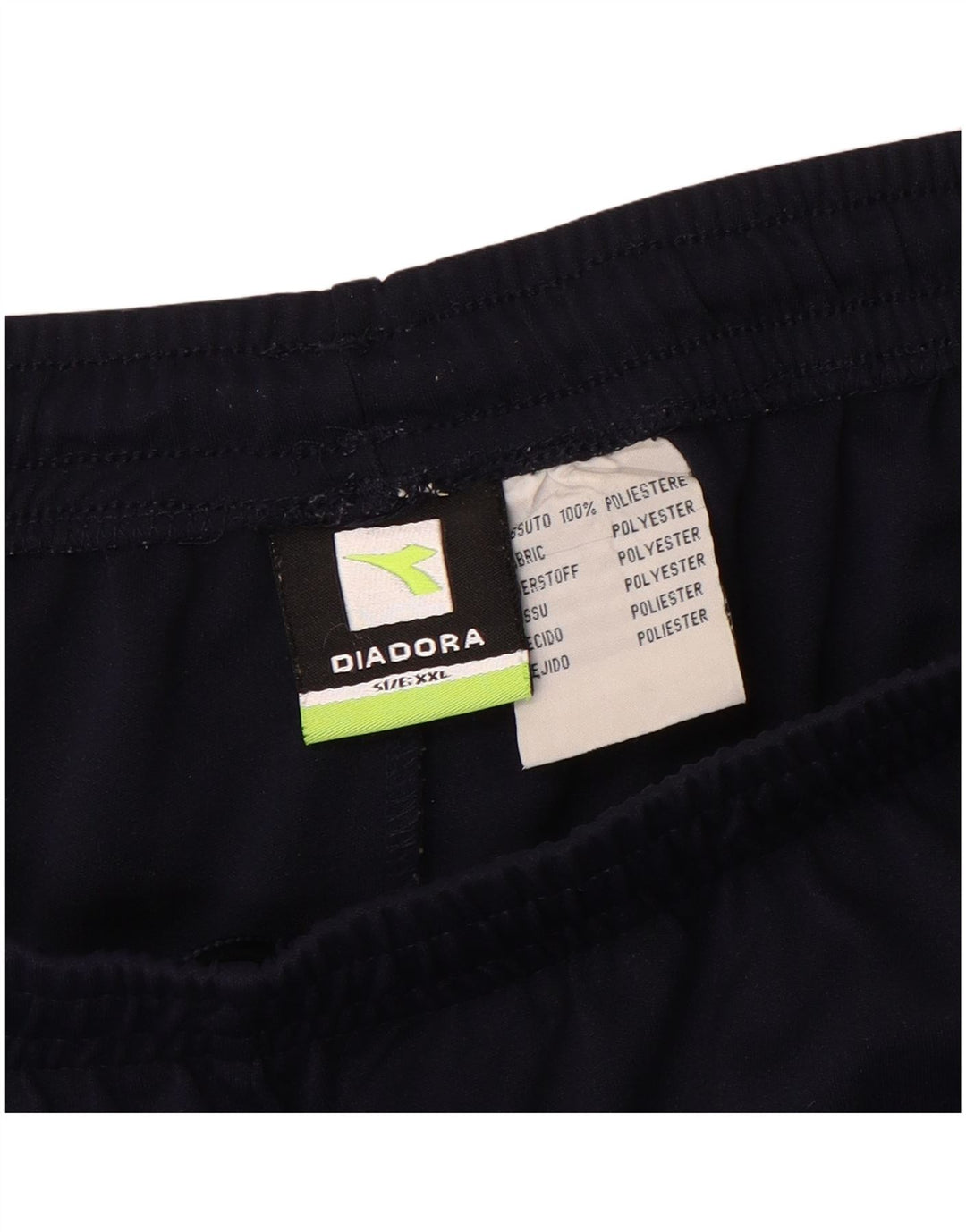 Diadora Pantalón corto deportivo para hombre 2XL Azul marino Colorblock Poliéster