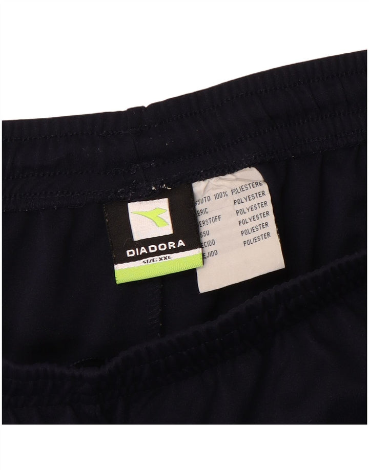Diadora Pantalón corto deportivo para hombre 2XL Azul marino Colorblock Poliéster