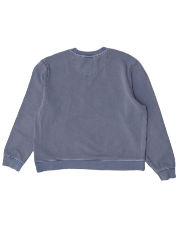 Crew Clothing - Sudadera extragrande para mujer, talla 10, algodón azul pequeño