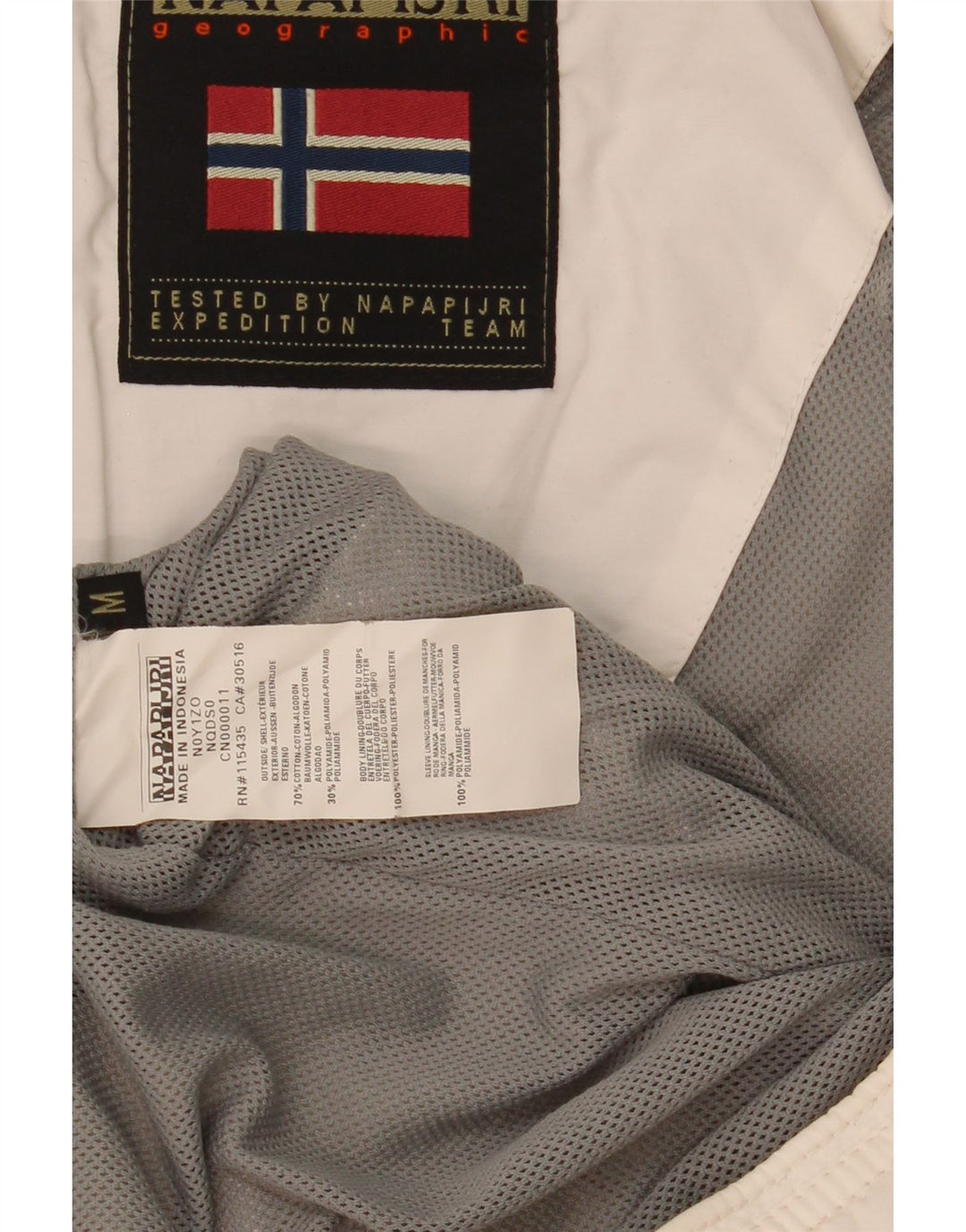 NAPAPIJRI Chaqueta bomber para hombre UK 38 Mediana Algodón blanco