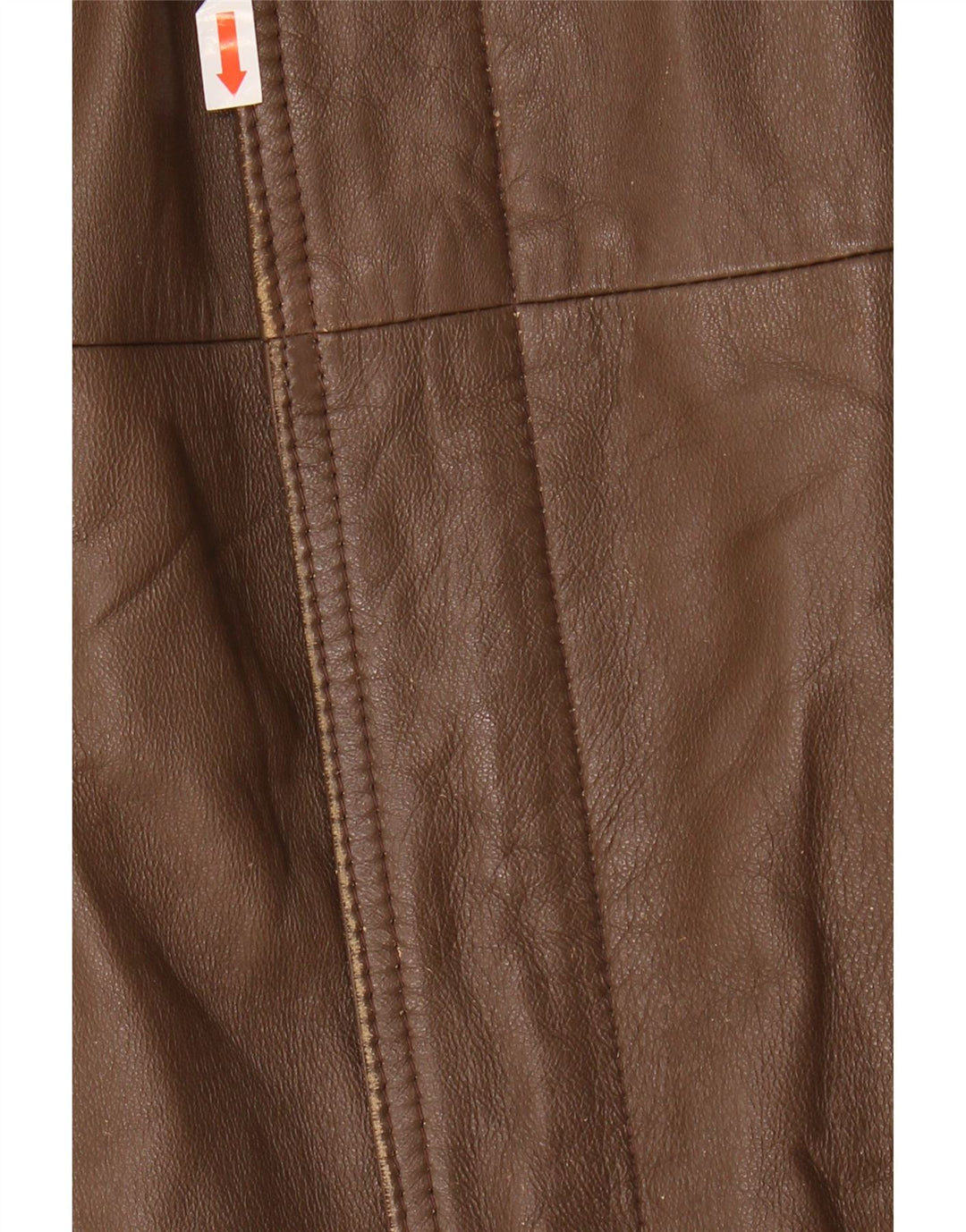 Chaqueta de cuero vintage para hombre IT 52 XL cuero marrón