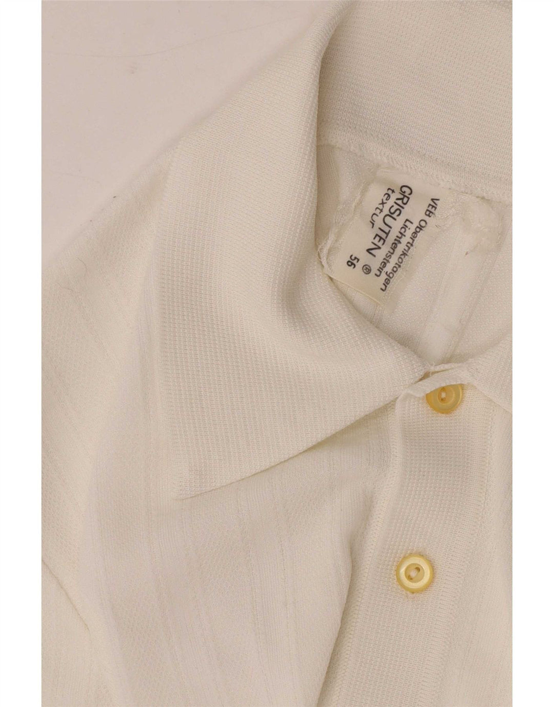Polo Vintage Hombre Medio Blanco Sintético