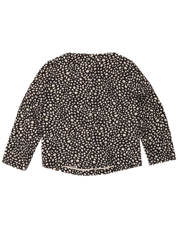 Benetton Chaqueta Bolero De Manga 3/4 para Mujer UK 8 Small Azul Marino Moteado