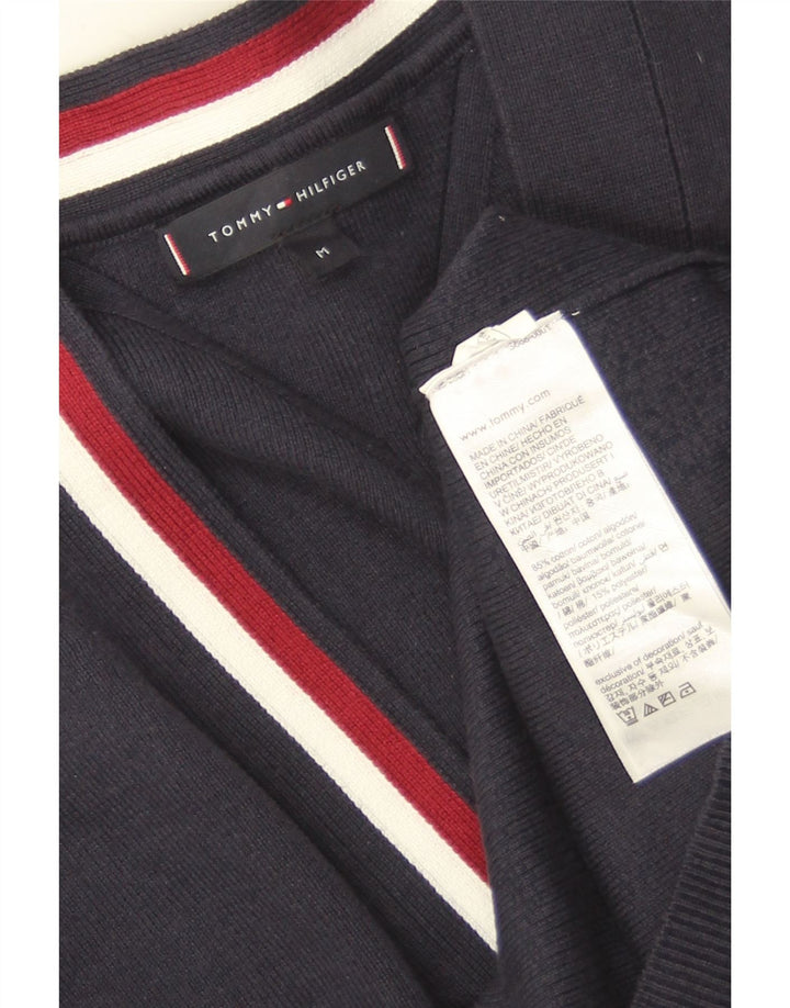 Tommy Hilfiger Suéter tipo cárdigan para hombre Algodón azul marino mediano