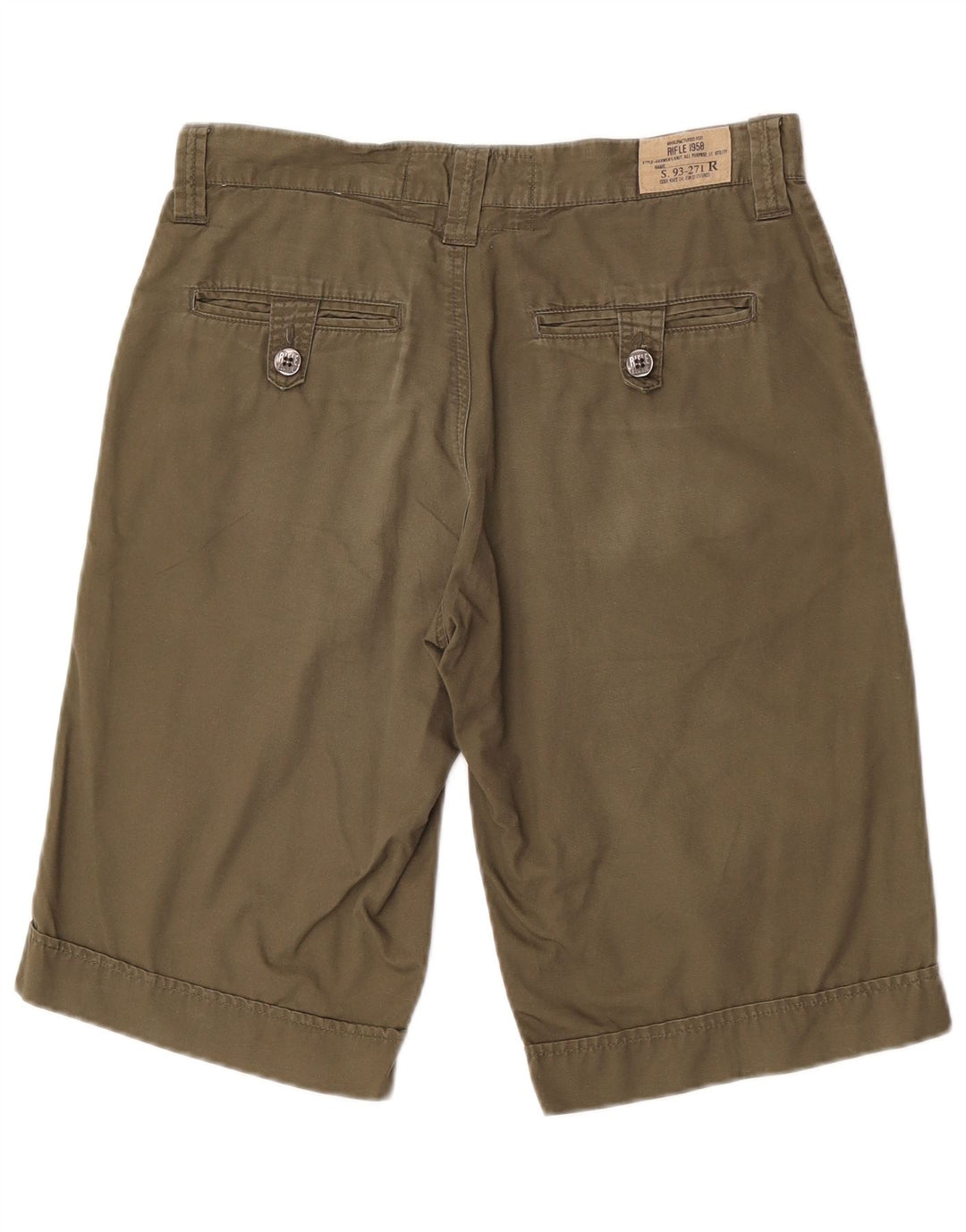 Pantalones cortos chinos Rifle para hombre W31 Algodón caqui medio
