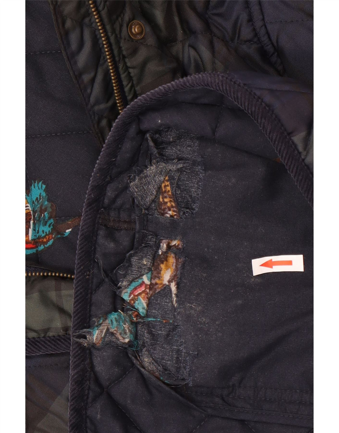 Chaqueta acolchada para mujer Joules UK 40 XL Poliéster a cuadros azul marino