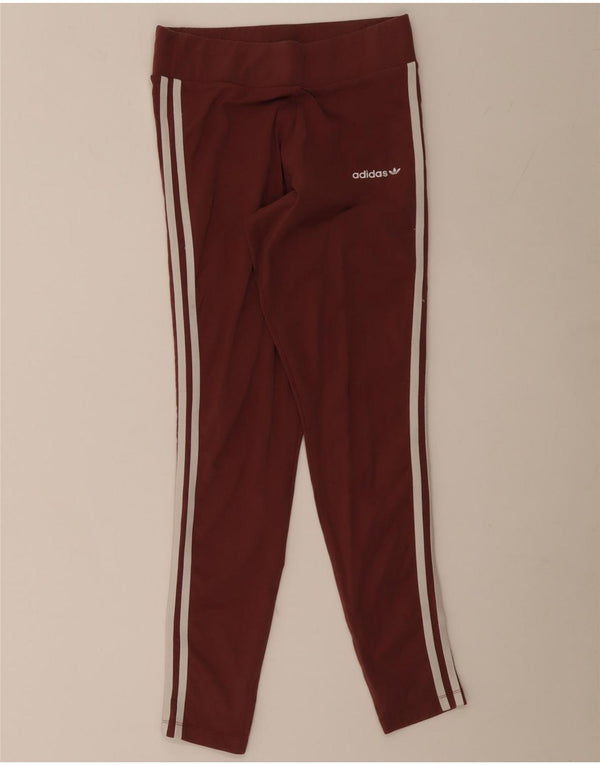 Adidas Leggings para mujer Reino Unido 10 Pequeño Algodón Borgoña