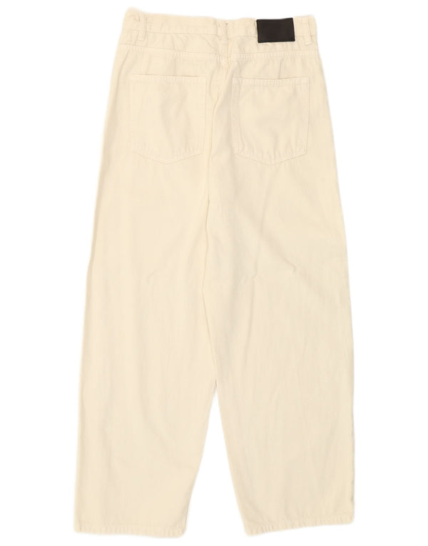 Stefanel Jeans Sueltos De Tiro Alto Para Mujer W28 L26 Blanco Roto