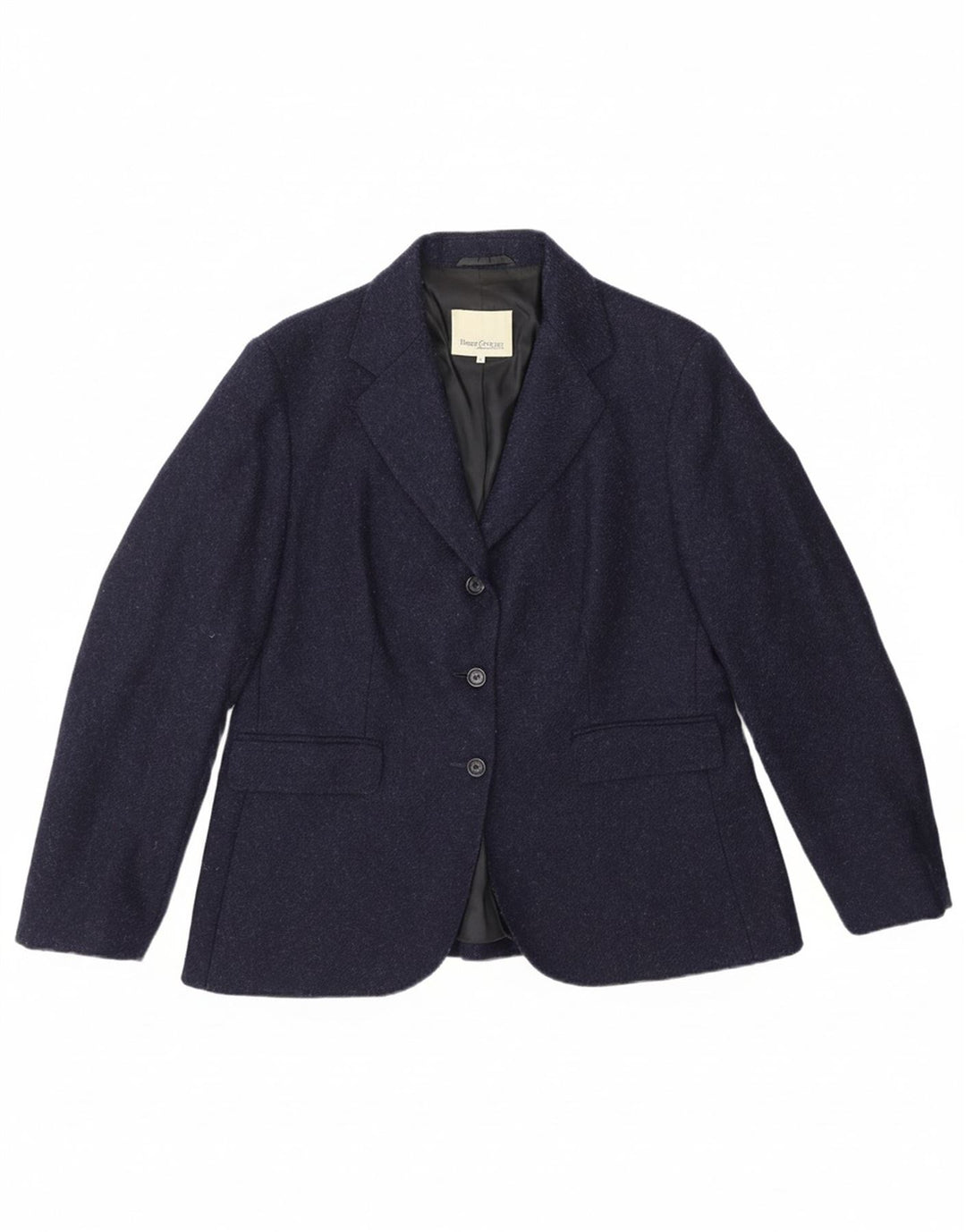 HENRY COTTONS Womens 3 Button Blazer Jacket IT 50 XL Navy Blue Wool