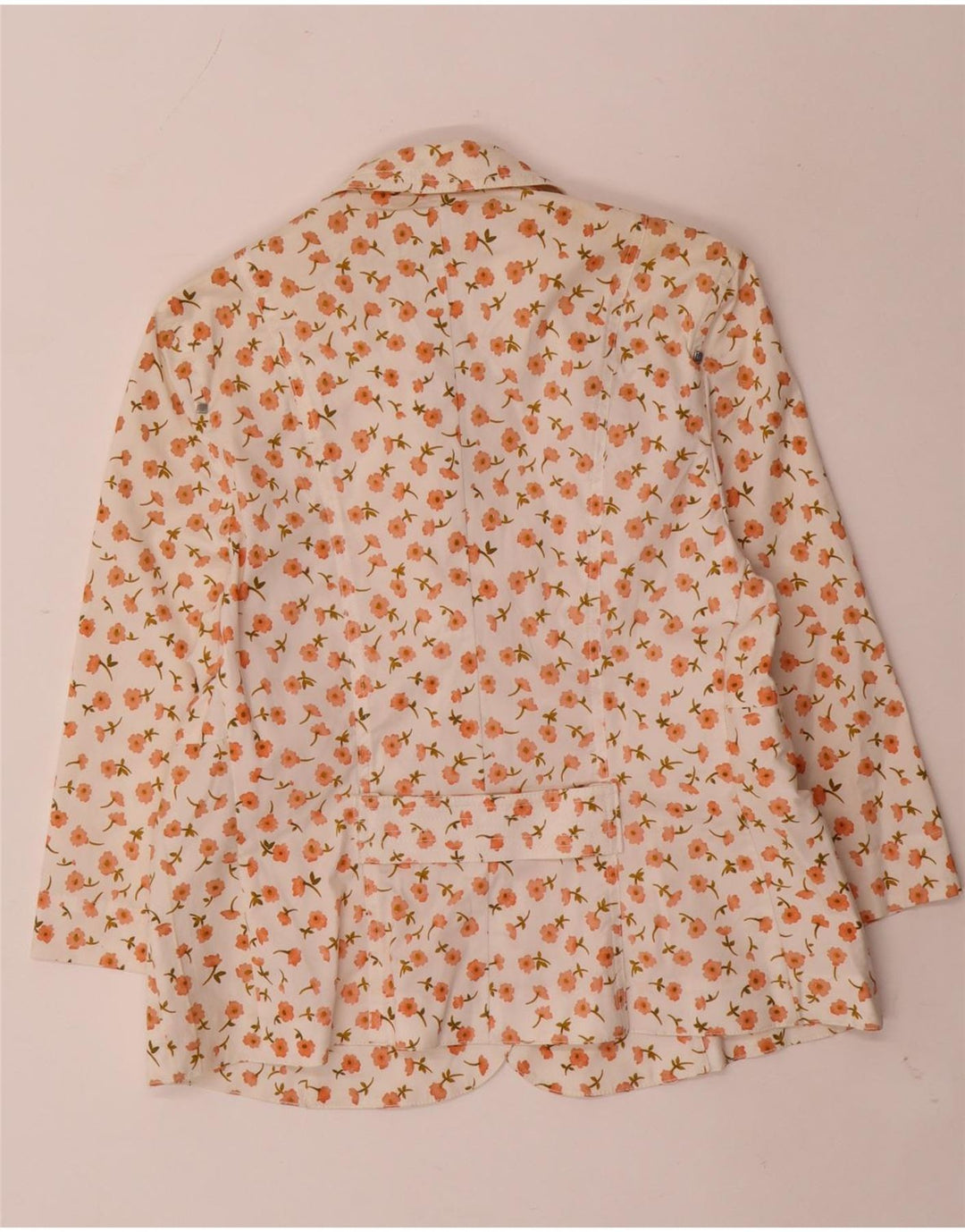 LUISA SPAGNOLI Chaqueta tipo blazer de 3 botones para mujer IT 44 Medium White Floral