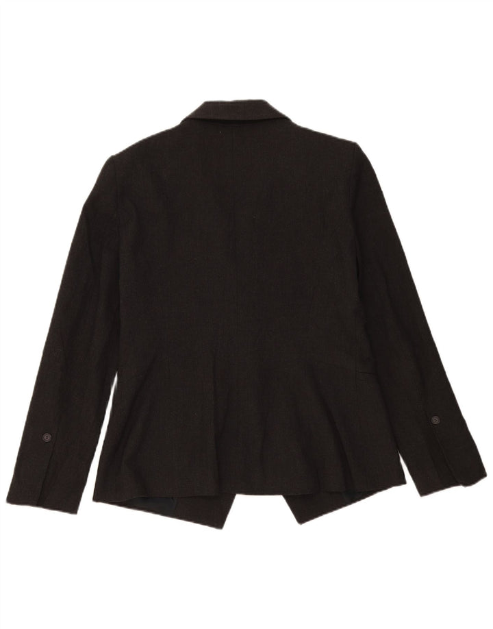 Zara Mujer Chaqueta Blazer De 1 Botón UK 40 XL Poliéster Gris