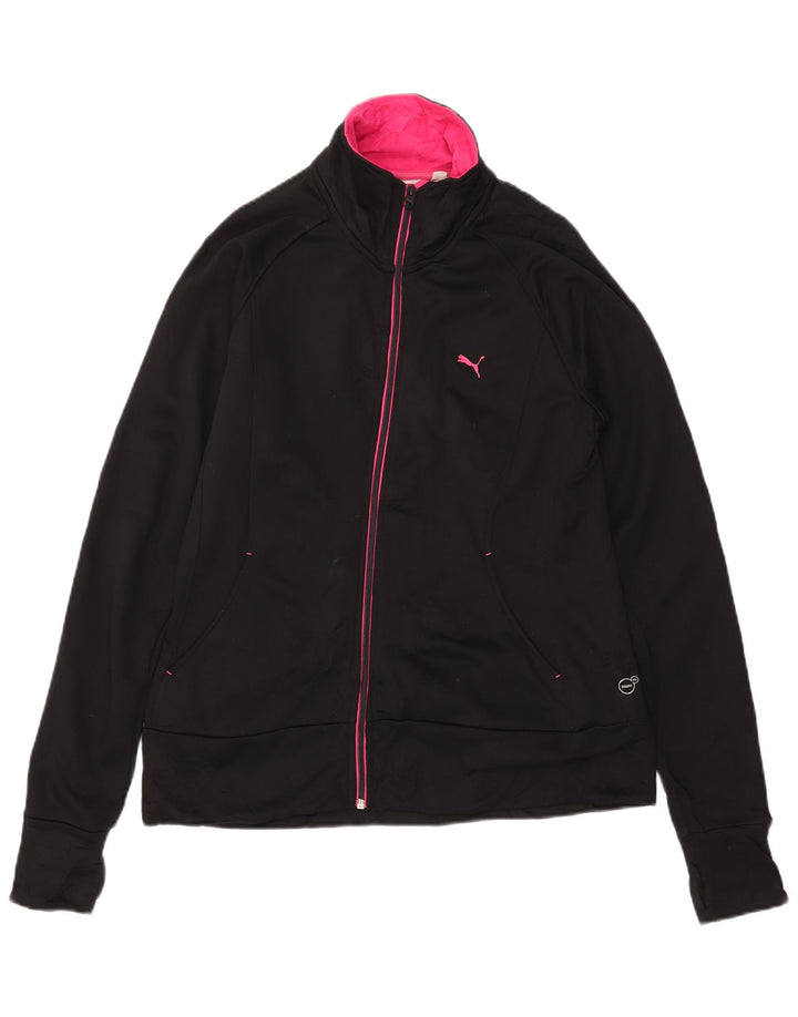 PUMA Chaqueta de chándal para mujer UK 14 Mediana Poliéster negro