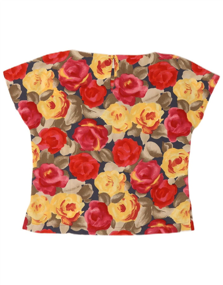 Blusa vintage para mujer Top IT 46 Poliéster floral multicolor grande
