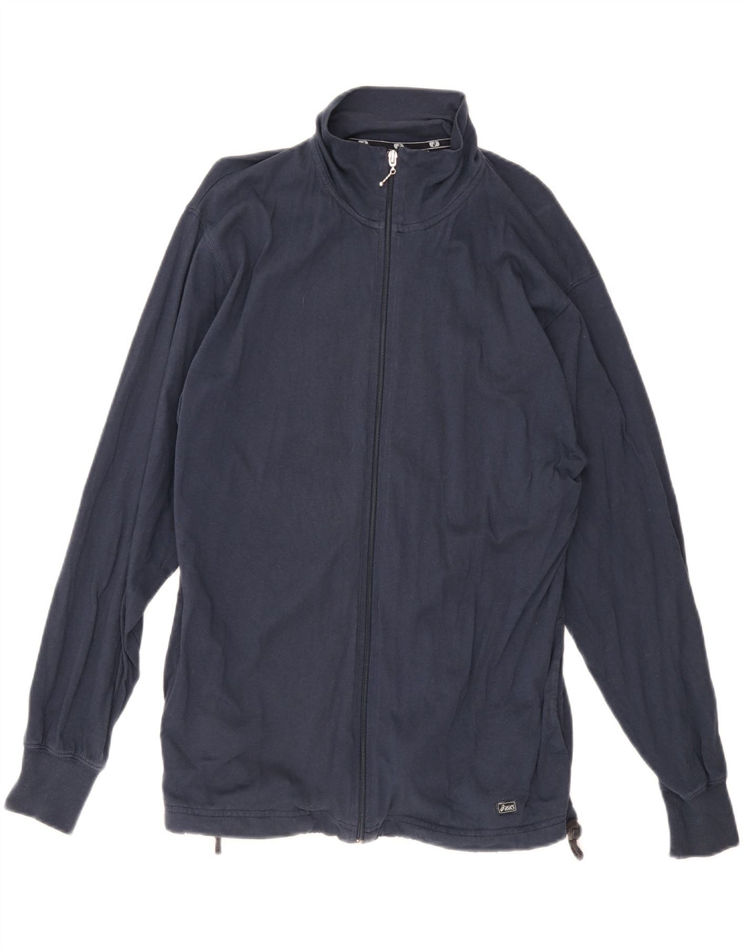Asics Mens Chándal Top Chaqueta Pequeña Azul Marino