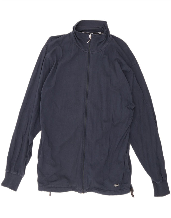 Asics Mens Chándal Top Chaqueta Pequeña Azul Marino