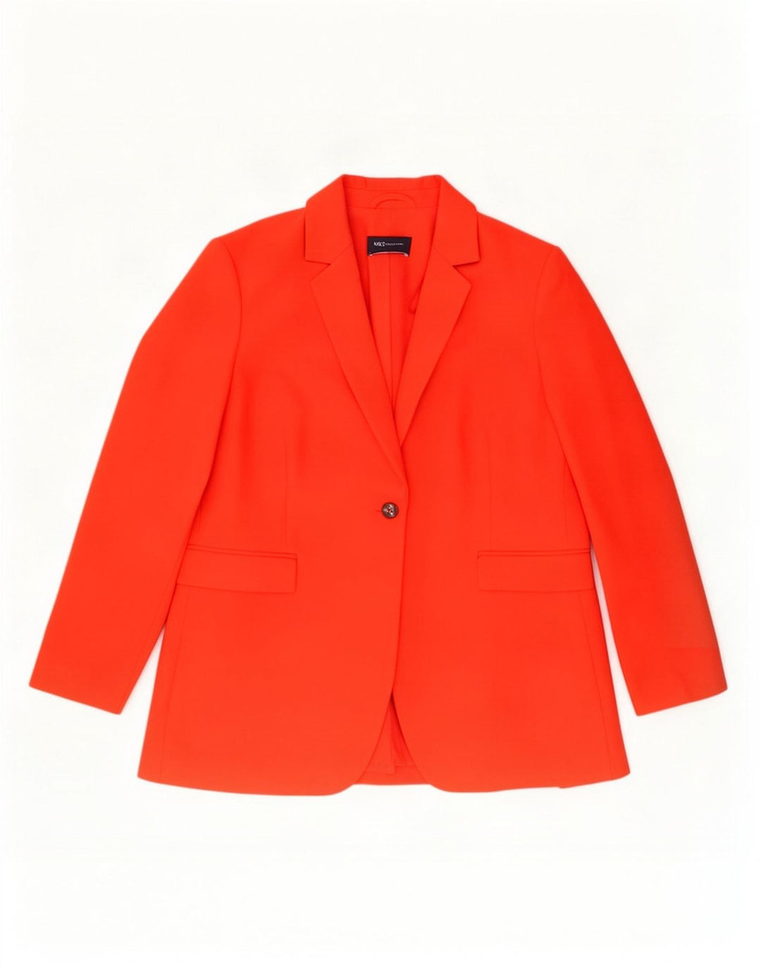 Marks & Spencer Chaqueta tipo blazer con 1 botón para mujer UK 46 Grande Poliéster naranja