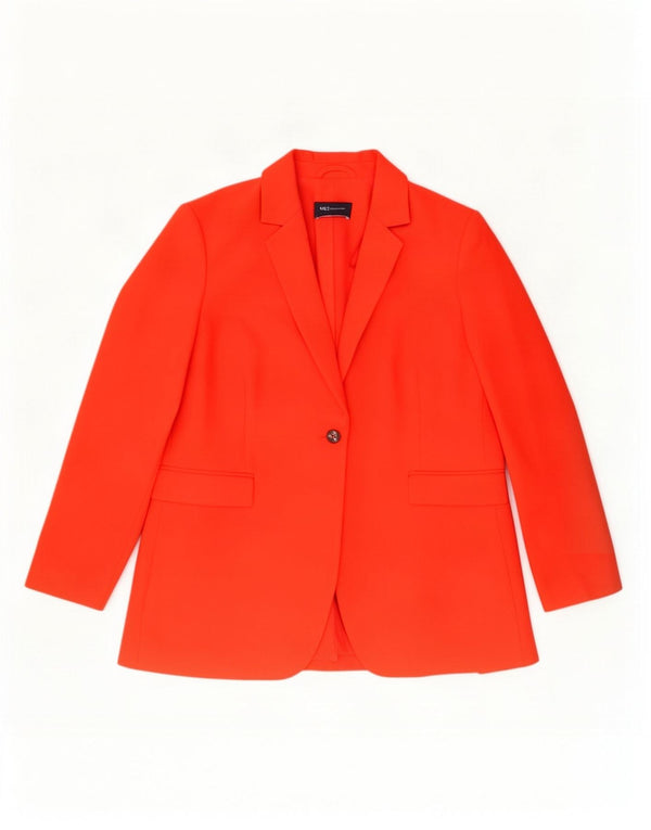 Marks & Spencer Chaqueta tipo blazer con 1 botón para mujer UK 46 Grande Poliéster naranja