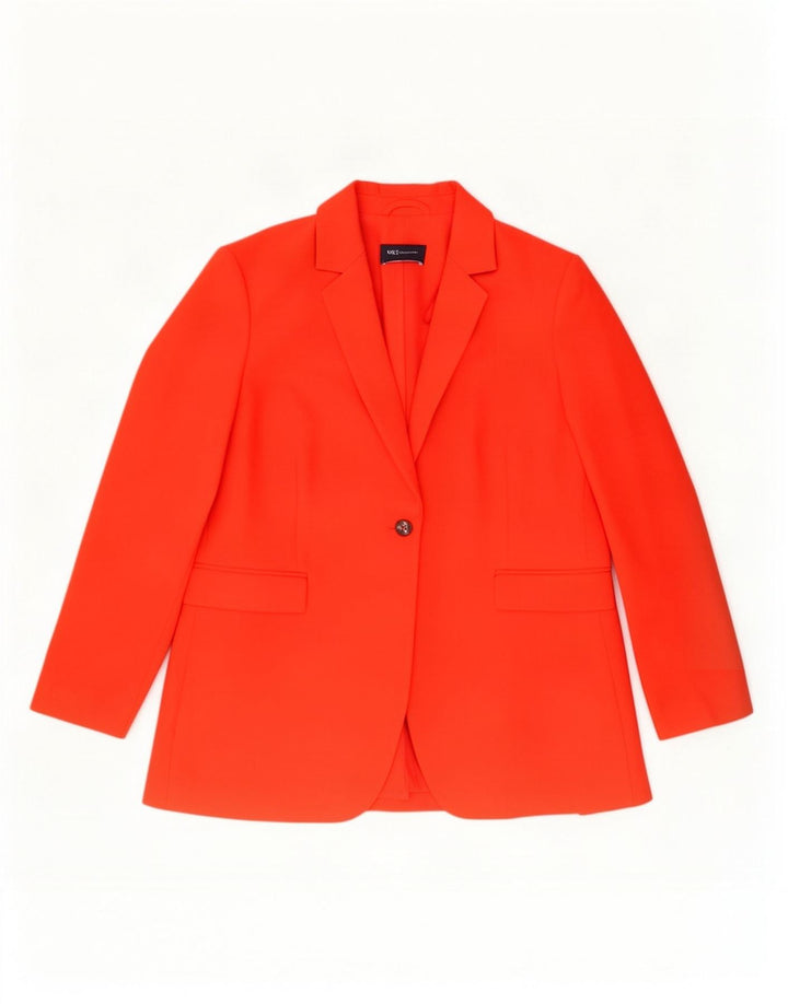 Marks & Spencer Chaqueta tipo blazer con 1 botón para mujer UK 46 Grande Poliéster naranja