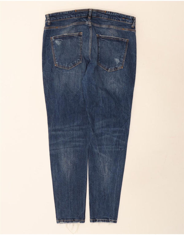 Zara Jeans ajustados desgastados para hombre EU 46 XL W36 L30 Azul