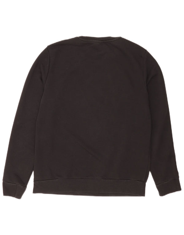 Adidas Sudadera gráfica para mujer Jumper UK 12/14 Medium Black Sports