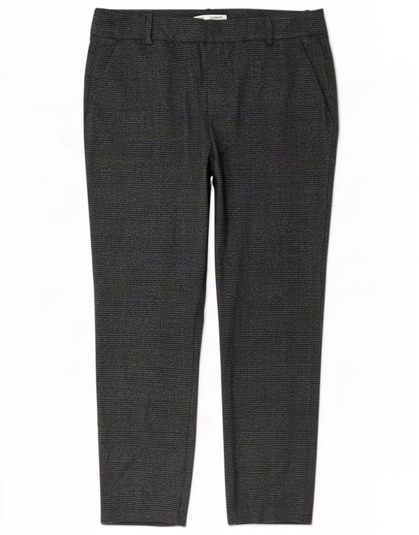 Zara Pantalón Chino Cónico Para Mujer EU 40 Medium W30 L27 Gris Pata De Gallo